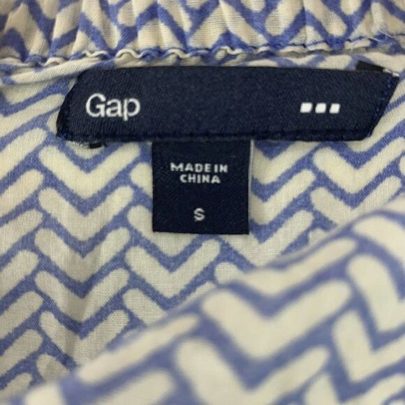 GAP Blue Layered Ruffle Halter Top Tank Blue Small - Picture 4 of 4